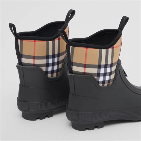 burberry rain boot check|burberry check neoprene boots.